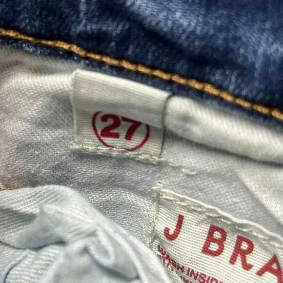 J Brand Jeans Women's‎ 27 Skinny Acid Wash Medium Blue Stretch Denim Low Rise - Picture 11 of 15